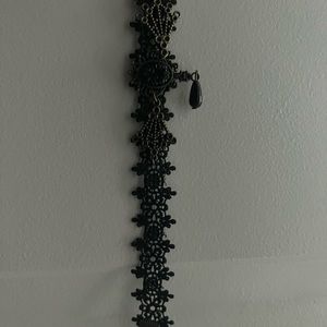 New! Dainty lace gothic bracelet with a beads